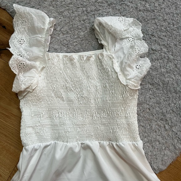 SHEIN Ruffle Trim Eyelet Dress - Picture 2 of 4